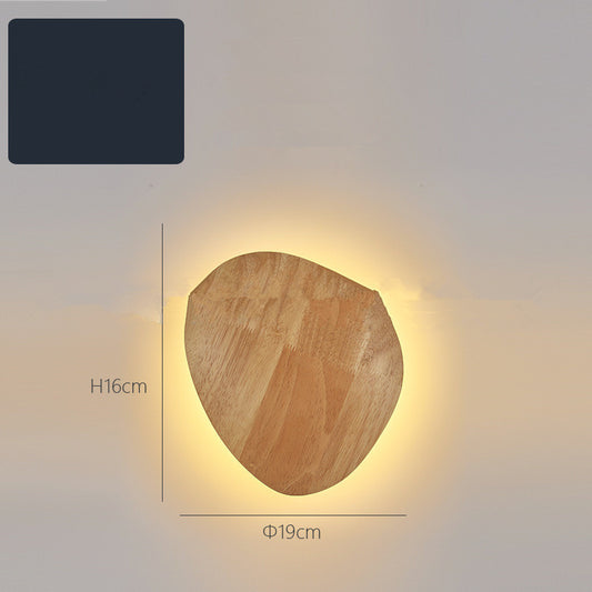 Log Art Wall Lamp – Natural Wooden Decorative Light