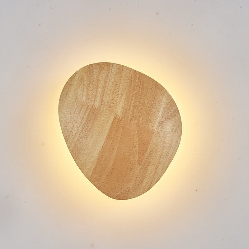 Log Art Wall Lamp – Natural Wooden Decorative Light