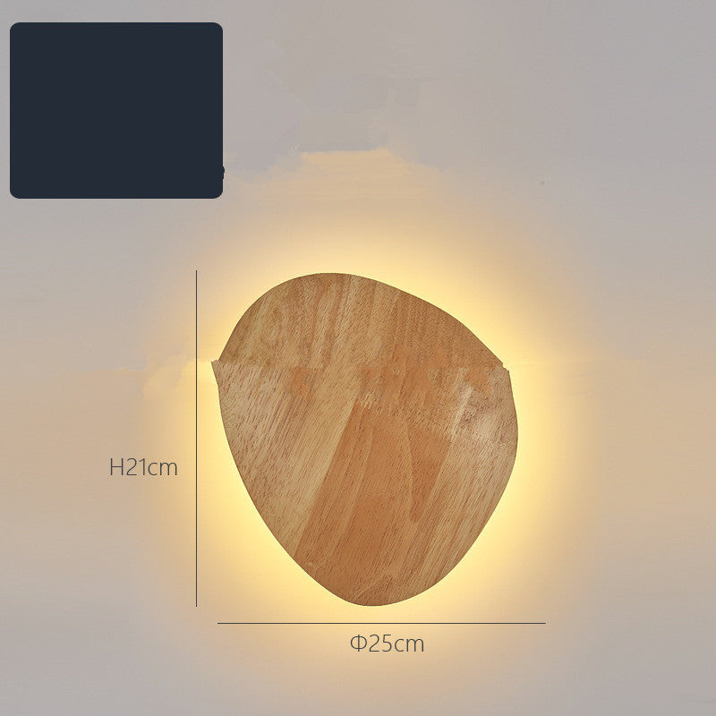 Log Art Wall Lamp – Natural Wooden Decorative Light