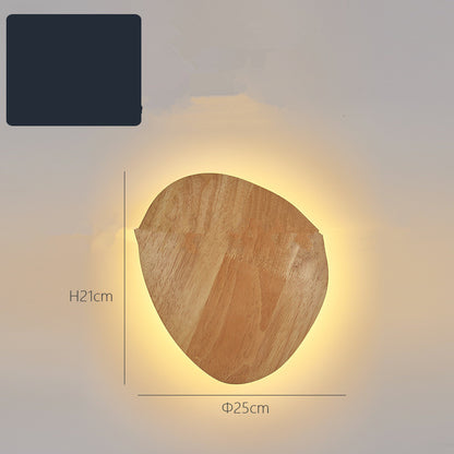 Log Art Wall Lamp – Natural Wooden Decorative Light
