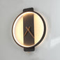Nordic Wall Lamp with Clock – Bedroom Bedside Lighting