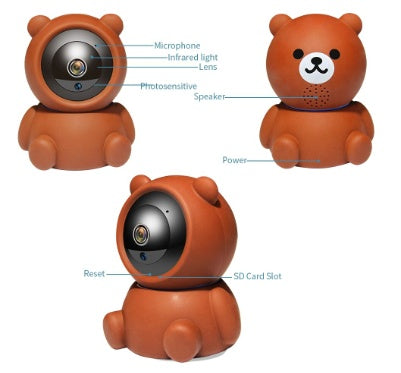 Bear 1080P WiFi Security Camera – Auto Tracking & Night Vision