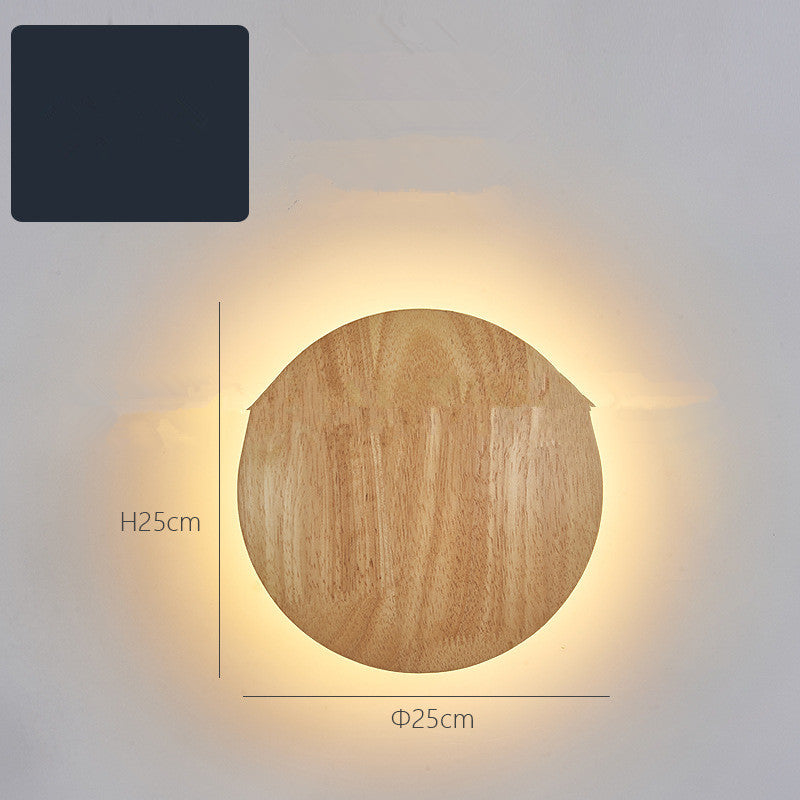 Log Art Wall Lamp – Natural Wooden Decorative Light