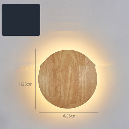 Log Art Wall Lamp – Natural Wooden Decorative Light