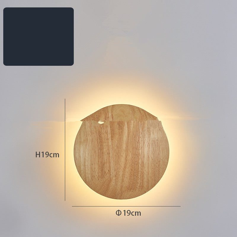 Log Art Wall Lamp – Natural Wooden Decorative Light