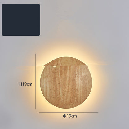 Log Art Wall Lamp – Natural Wooden Decorative Light