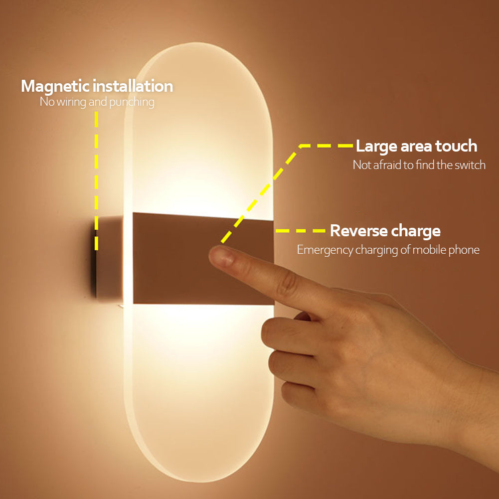 Indoor Motion-Sensing USB Rechargeable Wall Lamp