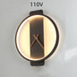 Nordic Wall Lamp with Clock – Bedroom Bedside Lighting